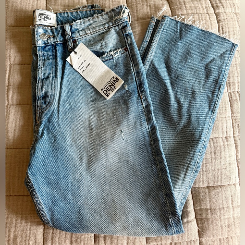 Zara Blue Ankle & Cropped Jeans
